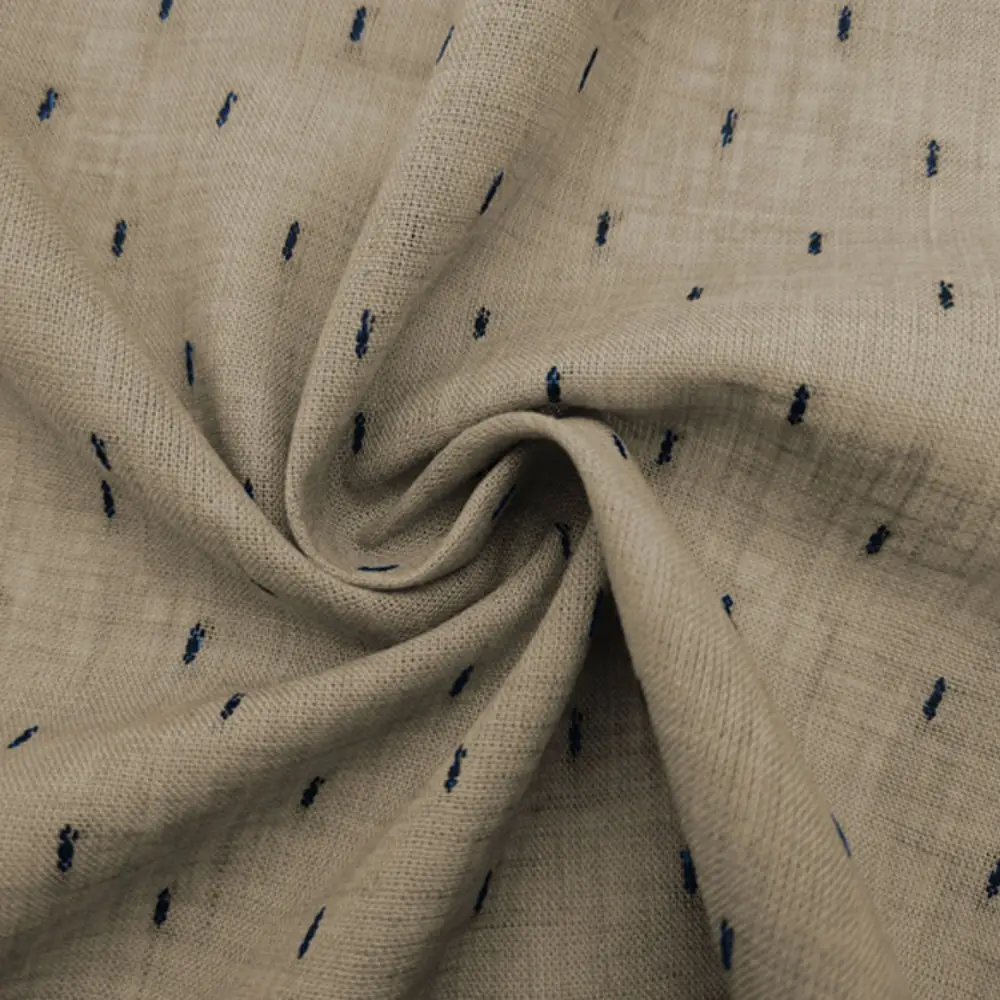 Fabricantes Diseño único Vestidos suaves Vestido Materia prima Poliéster Lino Mezcla de algodón Telas tejidas para ropa