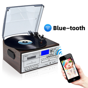 多機能hi fi technics am/fmラジオターンテーブルビニールレコードプレーヤー音楽システムUSB CDブルートゥース再生 - Product Image 3