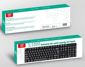 工厂批发黑色有线USB键盘，价格比翻新台式机键盘低