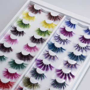 <strong>Lash</strong> with Colorful <strong>Lashes</strong> Purple Details Custom Mink Color <strong>Lashes</strong> Color Eyelashes - Product Image 1