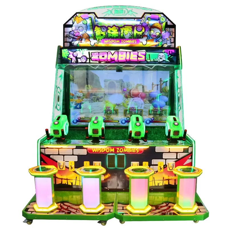 Zombies pistola de tiro al agua máquina de juego de arcade Zombie Arcade plantas vs zombies máquina de juego interior