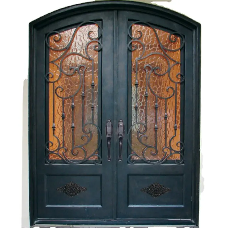 Cina elegante decorativo esterno in ferro battuto porta del garage