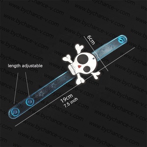 Trẻ Em Ủng Hộ Bên Phát Sáng Trong Bóng Tối Đồ Chơi Halloween Sáng Có Thể Điều Chỉnh Dây Đeo Cổ Tay Vòng Cổ Spinner Cho Viên Nang Đồ Chơi Phụ - Product Image 6