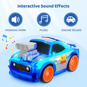 2.4GHz MINI <strong>RC</strong> Toy Radio <strong>Control</strong> Vehicle <strong>with</strong> LED Lights &amp; Music Sound Toddlers Kids Flashing Lights Remote <strong>Control</strong> Race <strong>Car</strong> - Product Image 3