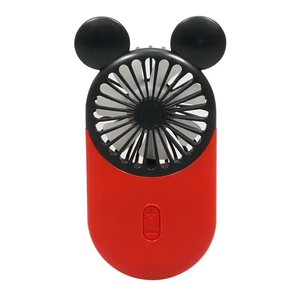2022 fábrica diretamente novo design mickey mouse estilo portátil usb recarregável escritório esportes ao ar livre bateria pequeno ventilador de mão