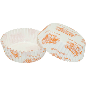 Wholesale Ridged Round Paper Muffins PET Film Cupcake Mini Snacks Baking <strong>Cups</strong> Round White Cake Cases Custom Printed Paper - Product Image 1