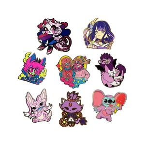 مخصص شكل الغيتار طية صدر السترة دبوس مصبوغ الأزرق والأبيض معدن المينا لينة طية صدر السترة شارات مع معان - Product Image 4