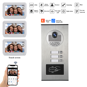 AHD WIFI Smart 1080P Video Door Phone Sistema de intercomunicación 3 botones Multi-Apartamentos Cámara gran angular que protege su hogar Tuya - Product Image 2