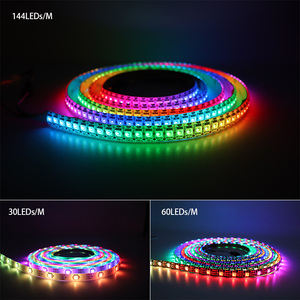 1-5M kiti DC 5V WS2812B LED esnek piksel ışık şeridi 30 veya 60 LEDs/M & mavi diş SP110E SPI TTL haneli sinyal karartıcı kontrol cihazı - Product Image 5