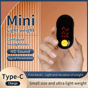 Mini gancho para la oreja Walkie Talkie sistema de intercomunicación bidireccional 25 canales 400-470MHz 0,5 W intercomunicador inalámbrico para restaurante para Hotel