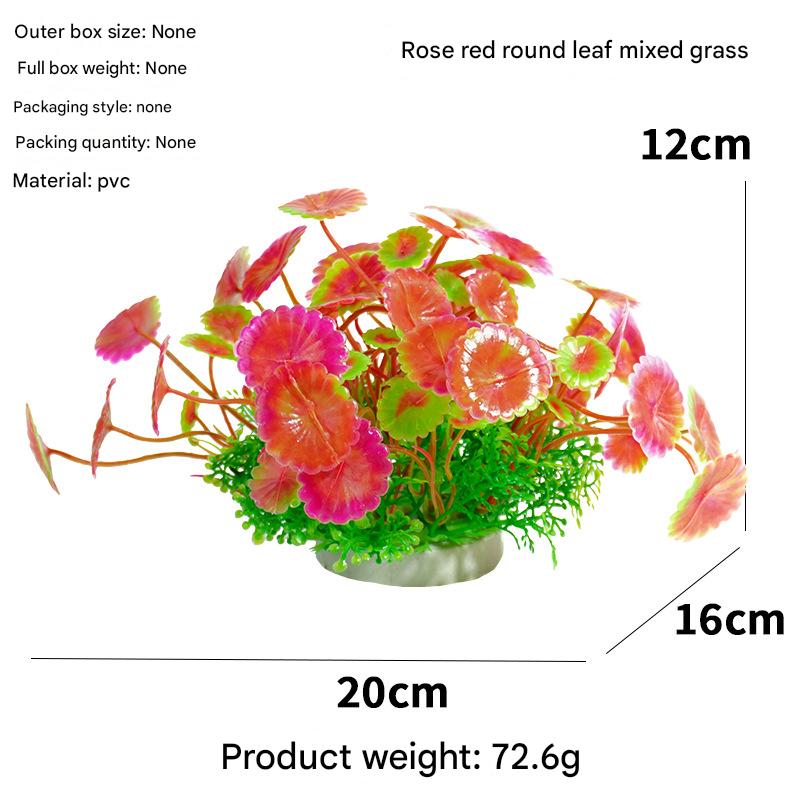 Rose red round-leaf mixed grass (12cm)