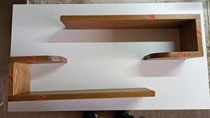 Nhà máy OEM mộc mạc tường dày công nghiệp tự nhiên trang trí Organizer lưu trữ trang trại trang trí mộc mạc bằng gỗ Zig Zag tường kệ - Product Image 3