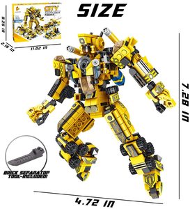 Panlos <strong>Robot</strong> STEM Toy Engineering <strong>Building</strong> Blocks <strong>Building</strong> Bricks Educational Construction Toy Kit - Product Image 6
