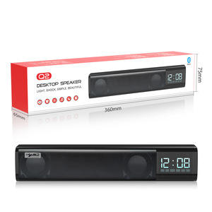Novo Q2 <span class=keywords><strong>display</strong></span> <span class=keywords><strong>LCD</strong></span> digital subwoofer sem fio Bluetooth 5.0 10W 2200mAh som baixo pesado HIFI alta qualidade Bluetooth soundbar