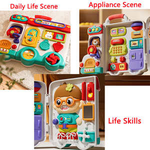 Bambino bambino di apprendimento educativo precoce capacità motorie di sviluppo bambini 1-3 giocattolo musicale Montessori occupato a bordo - Product Image 3