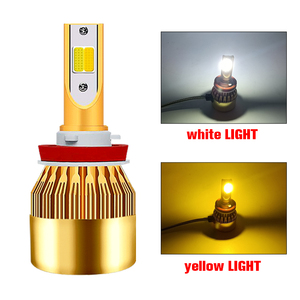 C6 Led ไฟหน้าคู่สีขาวและไฟ Led หมอกแสงสีเหลือง6000K 3000K H11 Led ไฟหน้าหลอดไฟ H8 H9 H11 Led Canbus - Product Image 2