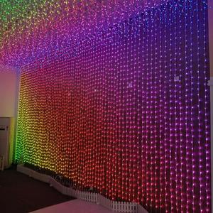 Cortina de luz Led RGB Programable, luces inteligentes de Navidad, DMX 512 - Product Image 1