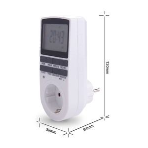 Presa Timer digitale, Timer elettrico Plug-in per interni per esterni elettrico16a/3680W, gruppi di display LCD on/off di grandi dimensioni - Product Image 4
