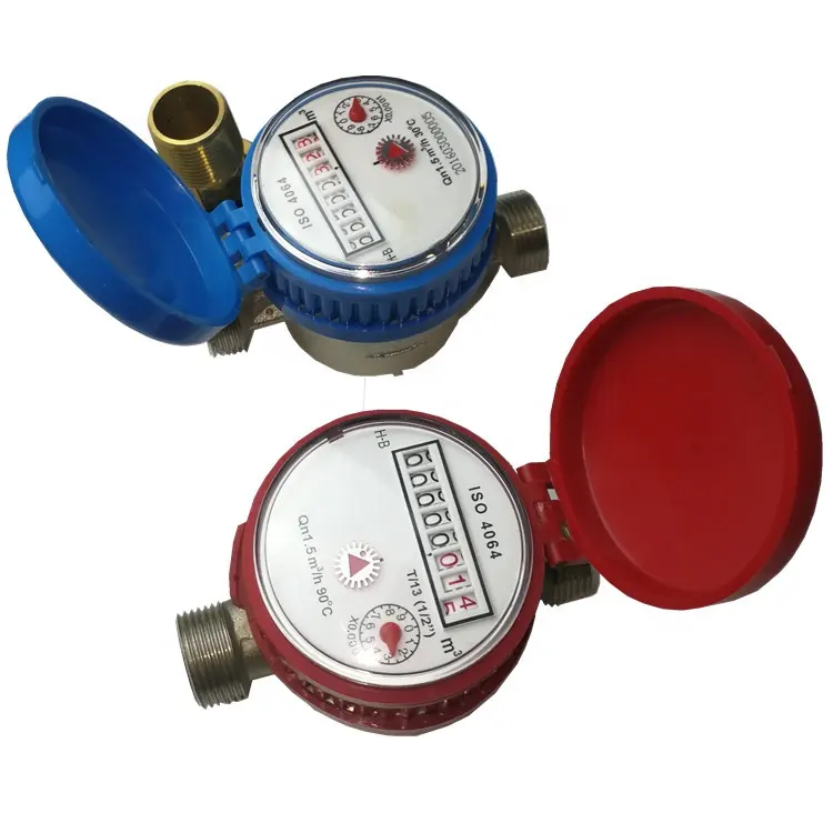 Medidor de agua doméstico latón seco medidor de agua ISO 4064 Clase B 13mm-40mm