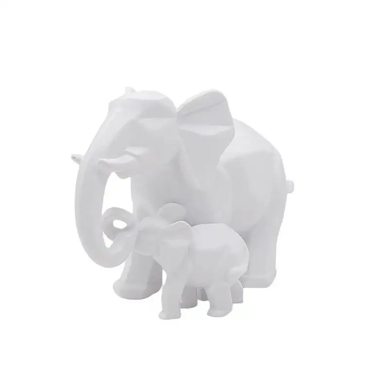 Noedic Entrance Living Room Desktop Animal Figure Decoration Goud Olifant Beeld Modern Simple Geometrical Elephant Figure