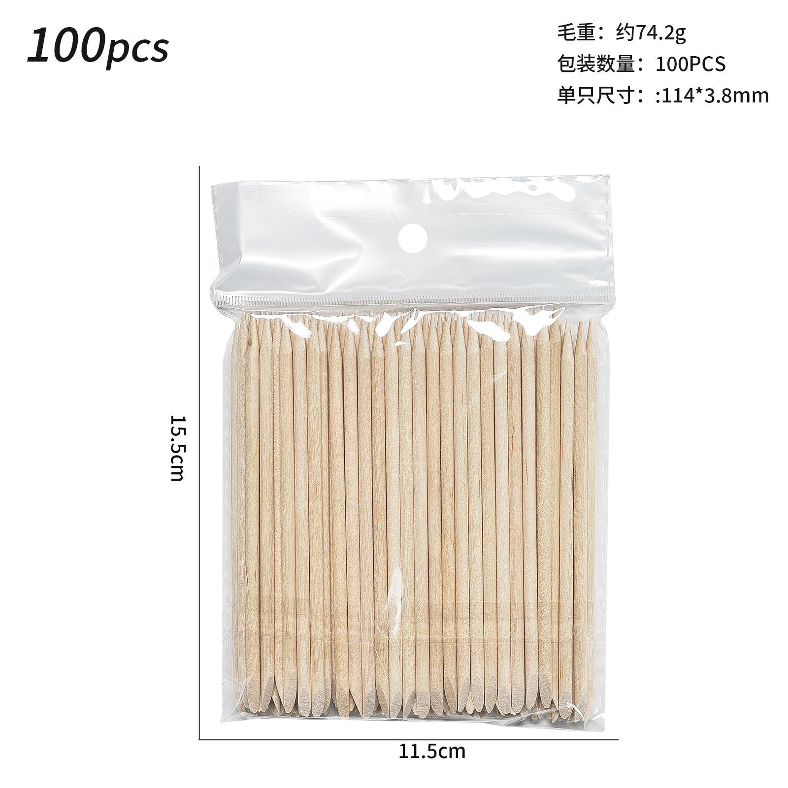 114*3.8mm (100 pcs/paquet)