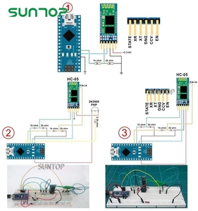 HC-05 Wireless <strong>Bluetooth</strong> RF Transceiver Master Slave Integrated <strong>Bluetooth</strong> Module 6 Pin Wireless Serial Port Communication BT
