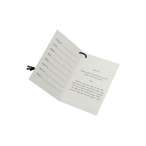 Vendor <strong>Custom</strong> Printed Logo Folded Paper <strong>Tag</strong> Garment Hang <strong>Tags</strong> With <strong>Elastic</strong> <strong>String</strong> - Product Image 3