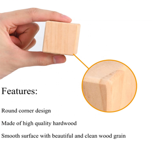 Cubos de madera sin terminar de alta calidad al por mayor pueden pintar bloques cuadrados de madera de diferentes colores para manualidades y proyectos de bricolaje - Product Image 4