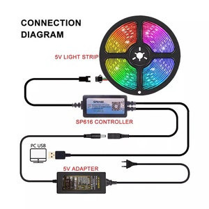 Sp616E RGB Mini Musik Pixel LED Controller 5V USB Adressierbare Traum farbe Licht Computer Hintergrund beleuchtung Controller - Product Image 6