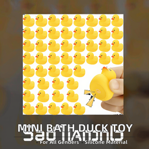 Toptan Mini silikon lastik ördek çocuk dostu yüzen banyo sesli oyuncak özelliği promosyon hediye - Product Image 2
