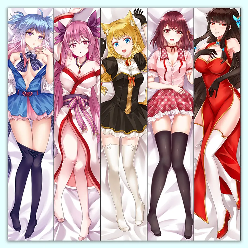 Dakimakura — oreiller traversin, couvre-oreiller doux et Long, personnalisé, motif Anime, pour le sexe