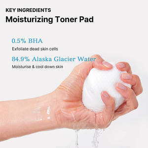 Özel OEM 0.5% BHA kore Toner pedleri 70 levhalar düşük PH Toner Pad hassas yüz cilt bakımı için nazik günlük pul pul - Product Image 3