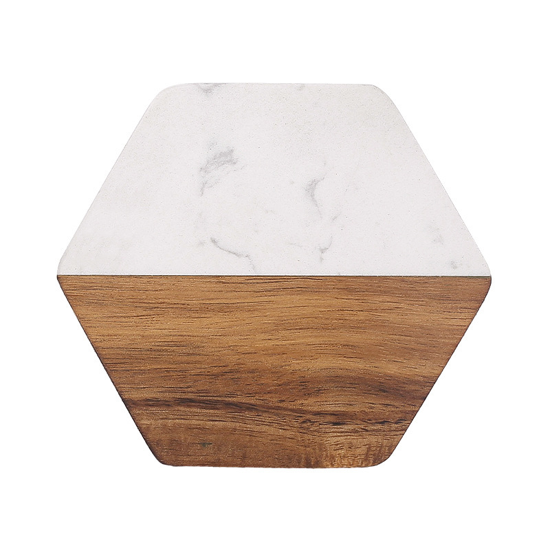 White and hexagon