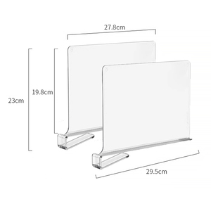 Acrylic rõ ràng Kệ nhựa chất lượng cao tùy chỉnh rõ ràng kệ sách ngăn quần áo tổ chức nhựa siêu thị kệ chia - Product Image 5