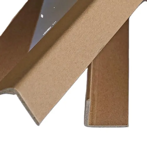 Carton brun Angles droits bord L forme planches papier Kraft palette bord protecteur papier emballage coin Protections