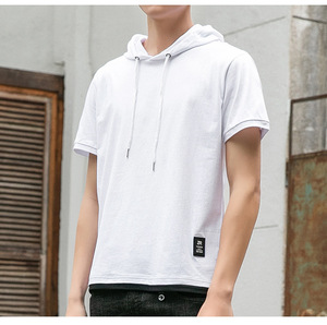 <strong>Drop</strong> Shopping Custom <strong>Brand</strong> Clothing Men's Short Sleeve Hooded T-Shirt for Hiking Running Workout Best Selling T Shirt With Hood - Product Image 6