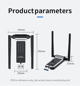 EOM/EDM高品质USB无线wifi适配器600M 2.4GHz 5.8GHz USB 3.0无线网络适配器双频1300Mbps - Product Image 3