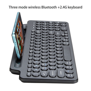 Teclado inalámbrico multifunción OEM de tres modos con ranura para tarjeta Teclado para tableta Teclado trackpad inteligente