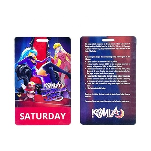 Kişiselleştirilmiş PVC RFID çift taraflı baskı Anime setleri delik yumruk kimlik kartı sergi olay kimlik kartı geçmek - Product Image 2
