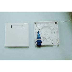 Material ABS Mini FTTH Caja de terminales Placa frontal de fibra óptica de 2 núcleos Caja de superficie de enchufe de pared óptica de tamaño 86 - Product Image 5