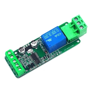 Modbus RTU 5V/12V 1チャンネルリレー出力ボードスイッチ入力RS485 TTL通信ネットワーク拡張ボードリレーモジュール - Product Image 1