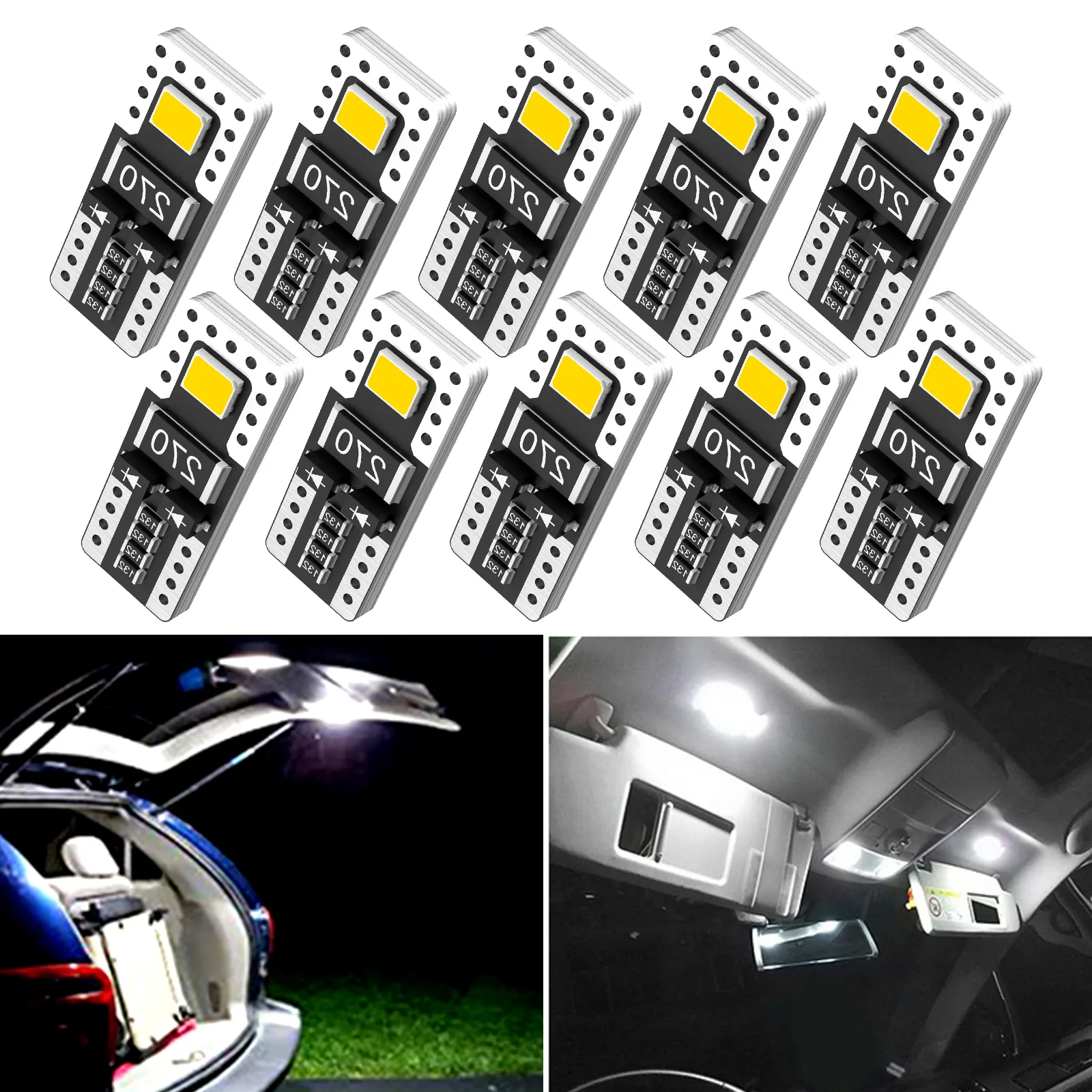 Novsight coche Led T10 Canbus 12SMD W16W alto brillante remolque cola trasera niebla Auto bombilla vehículo Led lámpara placa T10 Led