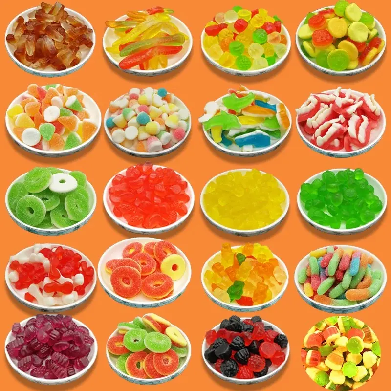 Bán Buôn Số Lượng Lớn Đóng Gói Khác Nhau Gummi Ngọt Halal Trái Cây Gummy Jelly Kẹo
