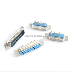 公焊料连接器d-sub 9Pin 180C印刷电路板型直线型，不带螺钉DB9 DP9