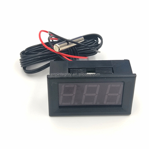 12Vデジタル温度計LEDディスプレイ、1メートルプローブ赤緑青 - Product Image 1