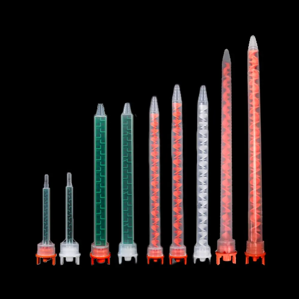 Boquillas mezcladoras cuadradas de plástico 10:1, 1x1, puntas adhesivas epoxi,tubo mezclador estático para Cartucho AF400