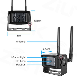 4G WIFI 1080P Grabadora DVR digital Visión nocturna Cámara de respaldo inverso para vehículo para camión Semi remolque Android IOS APP impermeable - Product Image 1