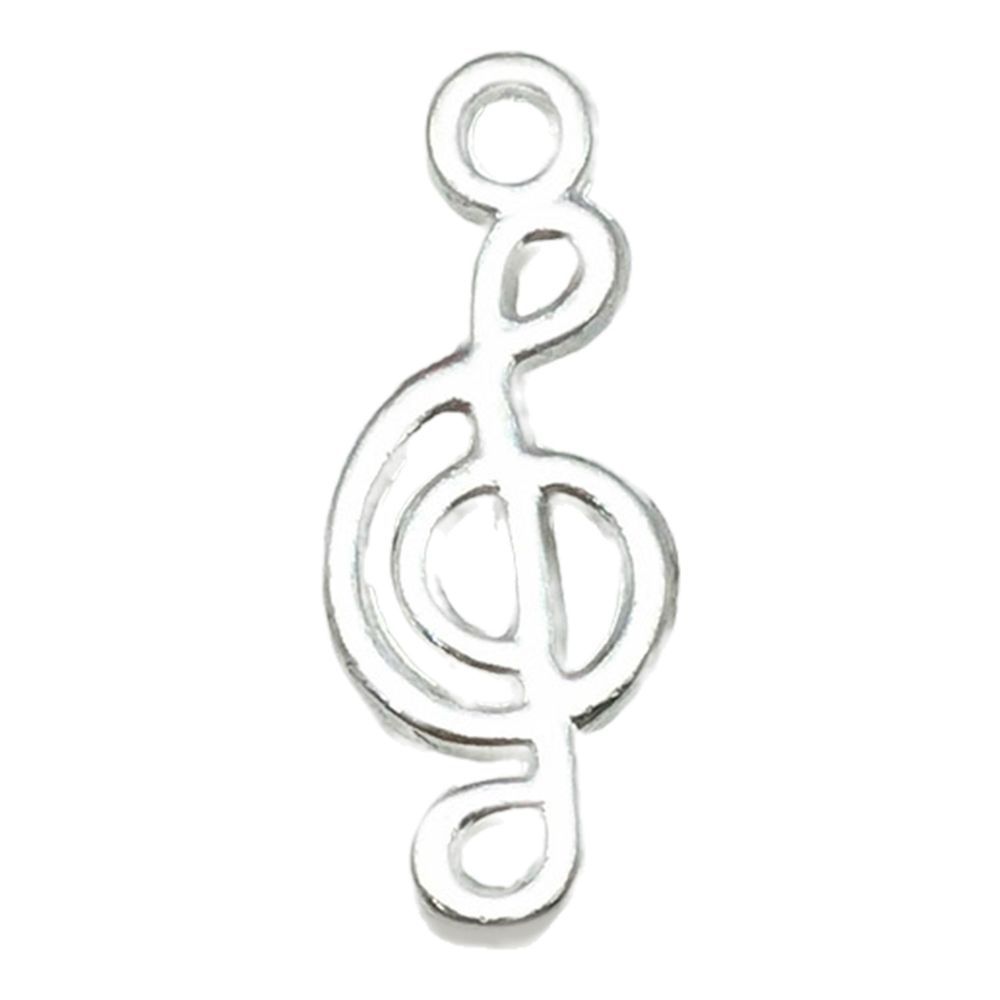 Une note de musique trompette argentée brillante, 8*20 mm, 0,5 g, 20918
