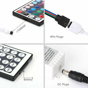 Controller LED RGB 24Key Remote + USB alimentato DC 5V per striscia LED RGB