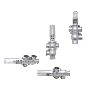 3&quot; SS304 Stainless Steel Sanitation 21 <strong>Model</strong> <strong>TL</strong> Type Three Ways Pneumatic Clamp Flow Diversion Valve Reversing Control Valve - Product Image 1